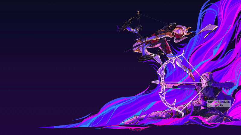 2 x Full body CellShaded + background effect - 150€ + 15€ = 165€