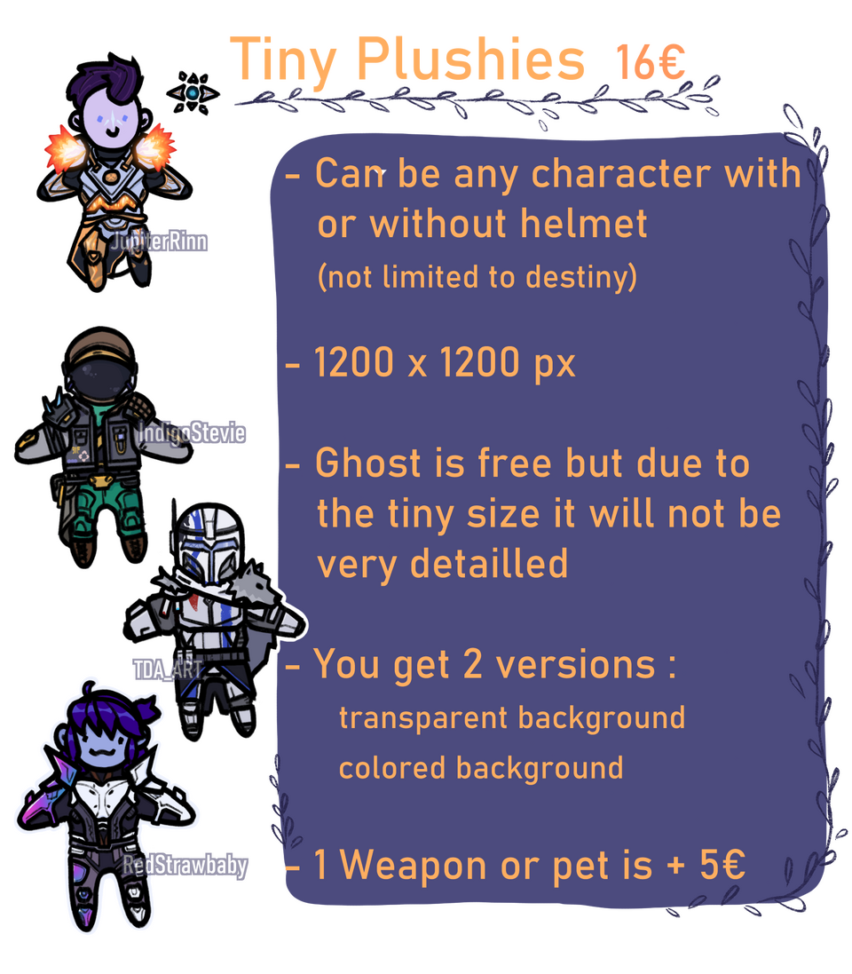 Prices for blended shaded colored commissions