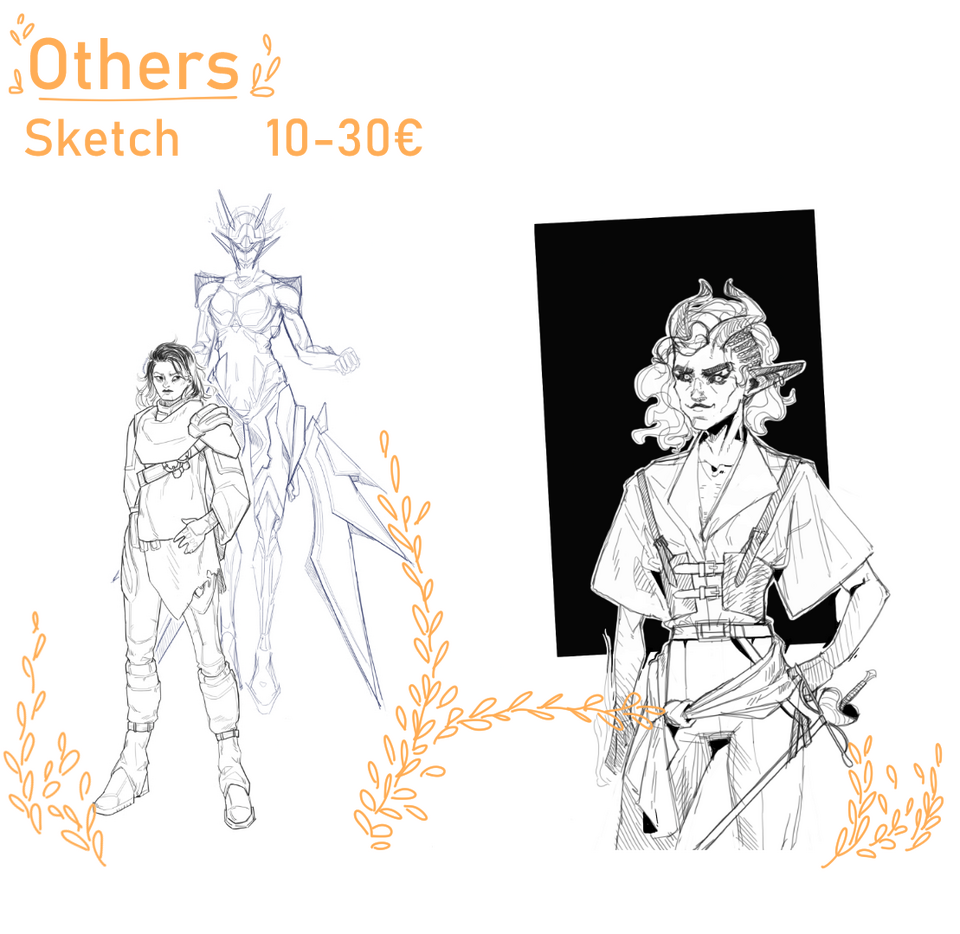 Prices for sketch commissions